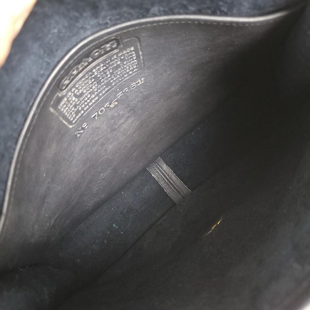 COACH Vintage Crescent Saddle Shoulder Bag 9235 NYC Navy Blue Leather Turn Lock - Picture 15 of 15